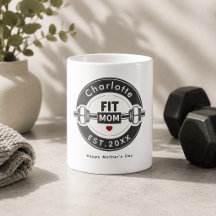 Modern personlig kopp för Fit-mamma på mors dag