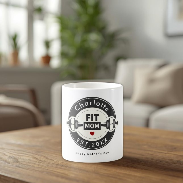 Modern personlig kopp för Fit-mamma på mors dag (Skapare uppladdad)