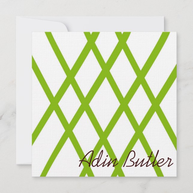 Modern Personlig Lattice i Lime Green (Framsida)
