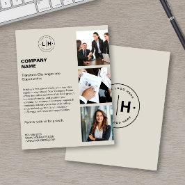 Modern Personlig Logotyp Photo Business Flygblad