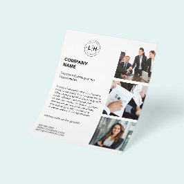 Modern Personlig Logotyp Photo White Business Flygblad