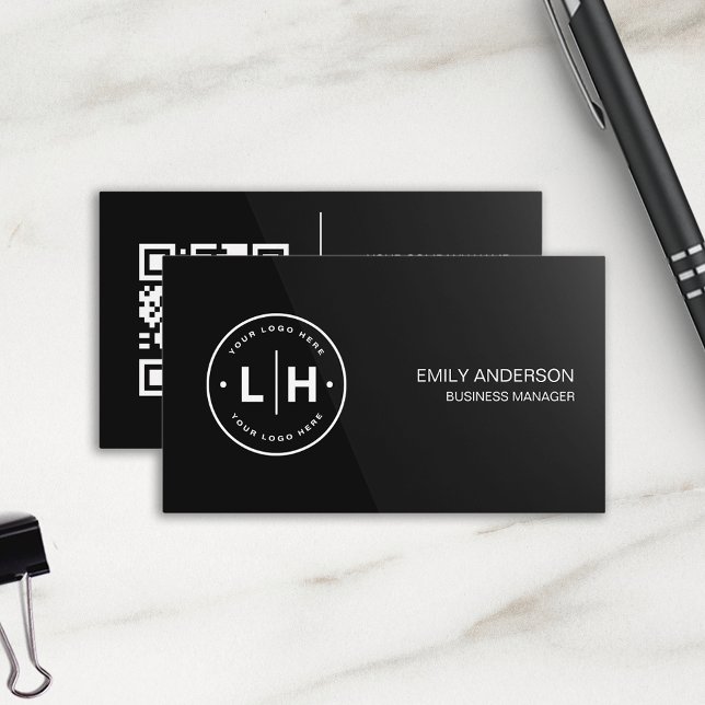 Modern Personlig Logotyp QR Affärsbricka Visitkort (Modern Logo QR Personalized Business Card )