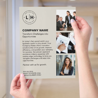 Modern Personlig Logotyp Verksamhet Flygblad