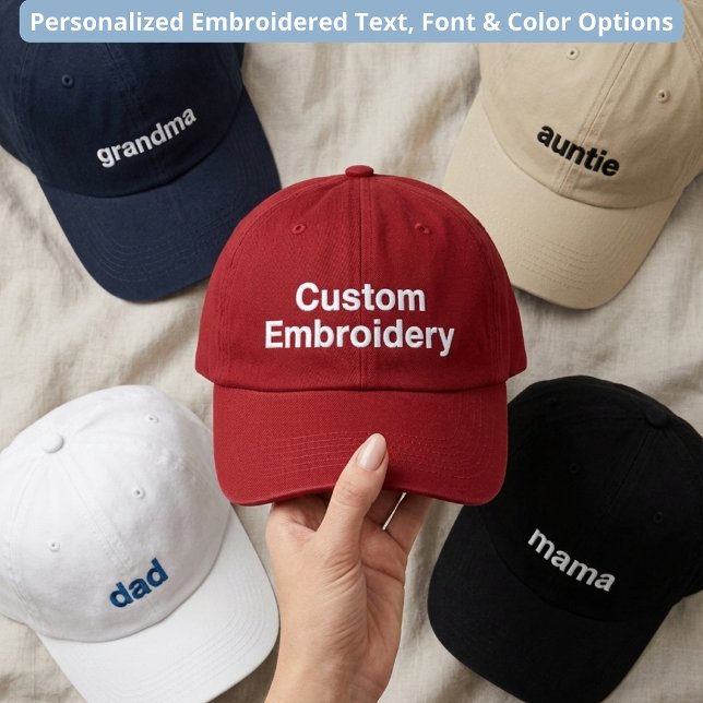Modern personlig mam mössa för mamma mors dag broderad keps (Custom modern script embroidered teacher nurse lawyer mama dad mom grandma grandpa aunt cap gift)