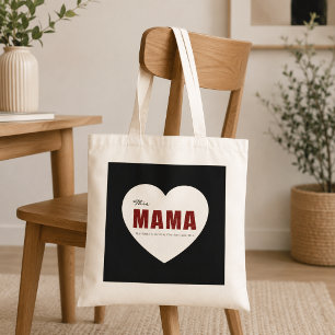 Modern personlig Mama hjärta-handväska Tygkasse