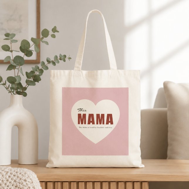 Modern personlig Mama hjärta-tas Tygkasse (Skapare uppladdad)
