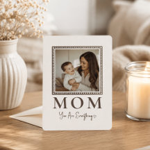 Modern Personlig Mamma Fotohälsningskort