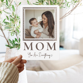 Modern Personlig Mamma Fotohälsningskort Julkort