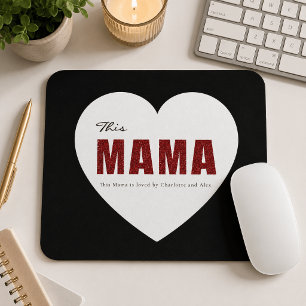 Modern Personlig Mamma Hjärtmusmatta Musmatta
