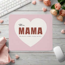Modern Personlig Mamma Hjärtmusmatta Musmatta