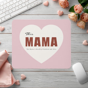 Modern Personlig Mamma Hjärtmusmatta Musmatta