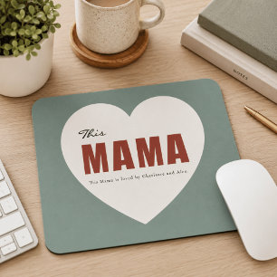 Modern Personlig Mamma Hjärtmusmatta Musmatta