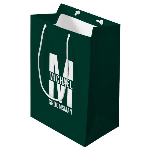 Modern Personlig Marskalkar Monogram och Namn (Framsidan Vinklad)