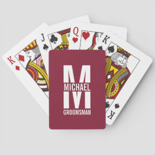 Modern Personlig Marskalkar Monogram och Namn Casinokort
