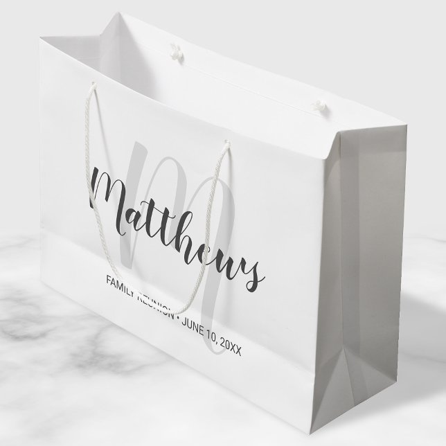 Modern Personlig Monogram & Family Namn (Skapare uppladdad)