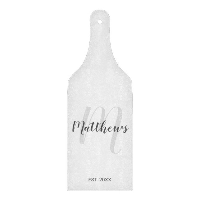 Modern Personlig Monogram & Family Namn (Framsidan)