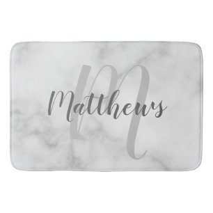 Modern Personlig Monogram & Family Namn  Badrumsmatta