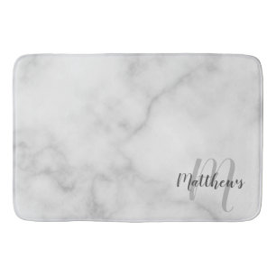 Modern Personlig Monogram & Family Namn Badrumsmatta