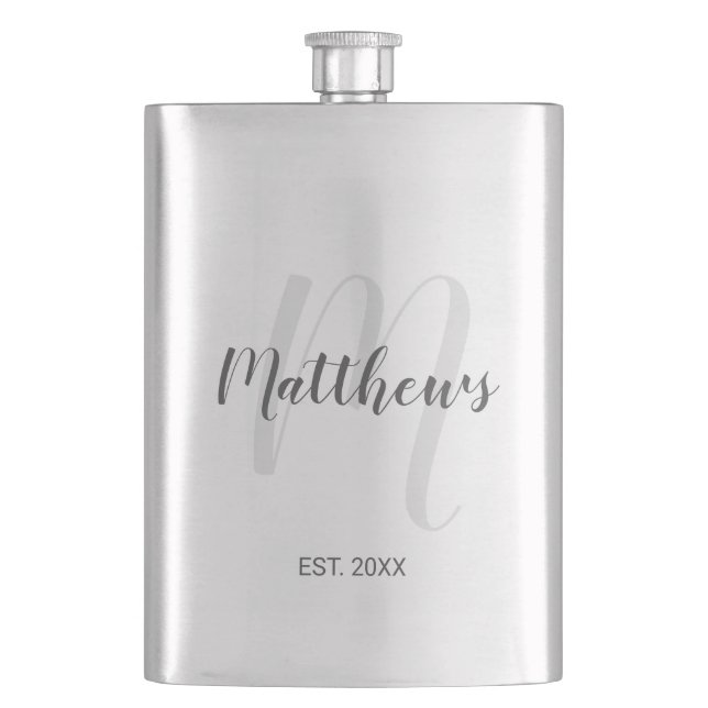 Modern Personlig Monogram & Family Namn Fickplunta (Framsidan)
