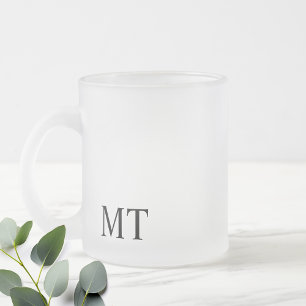 Modern Personlig Monogram Frostad Glasmugg