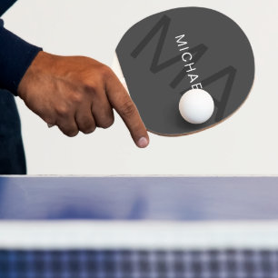 Modern Personlig Monogram Grå Pingisracket