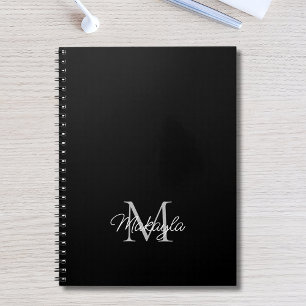 Modern Personlig Monogram Namn bärbar dator Anteckningsbok