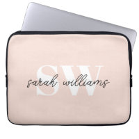 Modern Personlig Monogram Namn Rosa