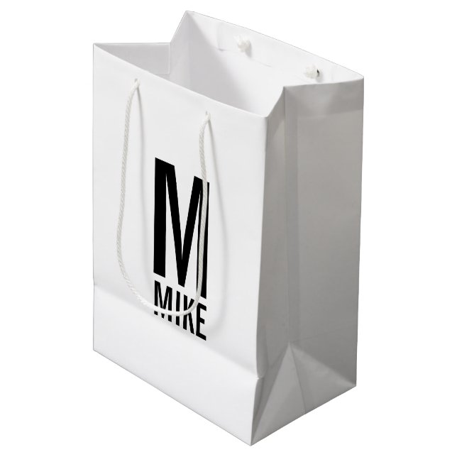 Modern Personlig Monogram och Namn (Framsidan Vinklad)