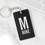 Modern Personlig Monogram och Namn<br><div class="desc">Modern Monogramdesign med personlig monogram och namn i modernt fet sans serif font stil. Perfekt-gåva till pappa,  make,  pojkvän,  pojkar med mera</div>