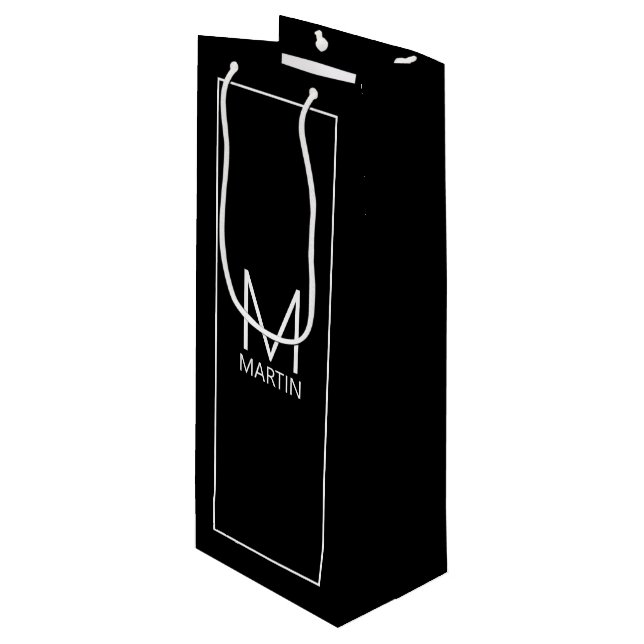 Modern Personlig Monogram och Namn (Framsidan Vinklad)