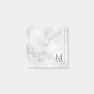 Modern Personlig Monogram och Namn Anteckningsbloc Post-it Block