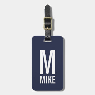 Modern Personlig Monogram och Namn Bagagebricka
