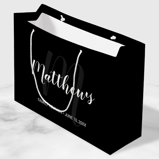 Modern Personlig Monogram och Namn Black (Skapare uppladdad)