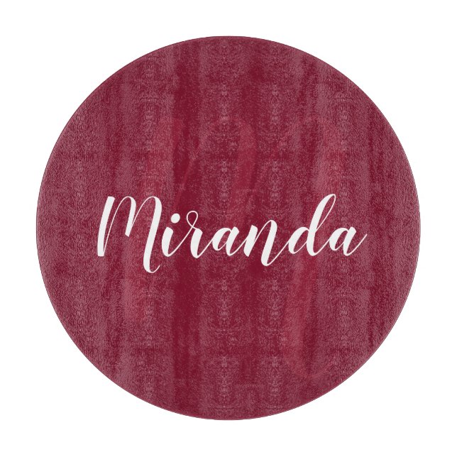 Modern Personlig Monogram och Namn Burgundy Red (Framsidan)