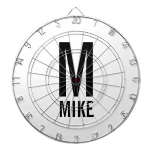 Modern Personlig Monogram och Namn Darttavla
