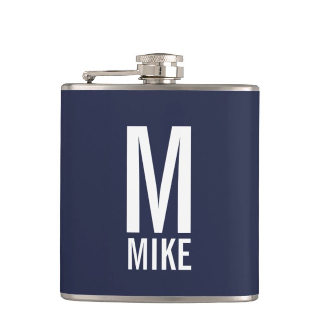 Modern Personlig Monogram och Namn Fickplunta (Framsidan)