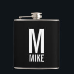 Modern Personlig Monogram och Namn Fickplunta<br><div class="desc">Modern svart och vit,  fetstilt Monogram-design med personlig monogram och namn i modernt fet sans serif-teckensnitt stil. Unik gåva till pappa,  make,  farföräldrar,  bästa man,  marskalkar och mycket annat. Även perfekt som födelsedagspresent,  helgdag,  familjeåterföreningsgåva och vid särskilda tillfällen.</div>