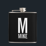Modern Personlig Monogram och Namn Fickplunta<br><div class="desc">Modern svart och vit,  fetstilt Monogram-design med personlig monogram och namn i modernt fet sans serif-teckensnitt stil. Unik gåva till pappa,  make,  farföräldrar,  bästa man,  marskalkar och mycket annat. Även perfekt som födelsedagspresent,  helgdag,  familjeåterföreningsgåva och vid särskilda tillfällen.</div>