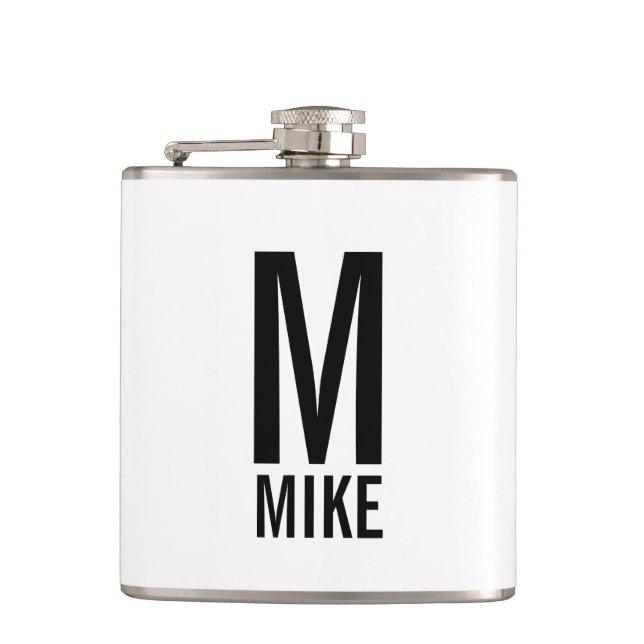 Modern Personlig Monogram och Namn Fickplunta (Framsidan)