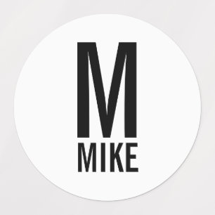 Modern Personlig Monogram och Namn Klistermärke