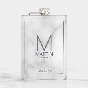 Modern Personlig Monogram och Namn Marskalkar Fickplunta