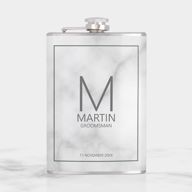 Modern Personlig Monogram och Namn Marskalkar Fickplunta (Skapare uppladdad)