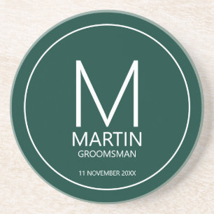 Modern Personlig Monogram och Namn Marskalkar Underlägg