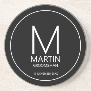 Modern Personlig Monogram och Namn Marskalkars Co Underlägg