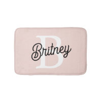 Modern Personlig Monogram och Namn Pastel Rosa