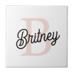 Modern Personlig Monogram och Namn Pastel Rosa Kakelplatta<br><div class="desc">Vi presenterar vår moderna Personlig Monogram och Namn Pastel Rosa Ceramic Tile, en chic och anpassade som ett tillägg till din décor. Den här plattan har en mjuk utformning av pastellernas rosa, personlig med ditt monogram och namn, skapar den en unik och snyggt tryckning för vilket utrymme som helst. Perfekt...</div>