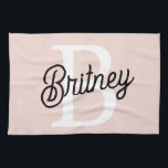 Modern Personlig Monogram och Namn Pastel Rosa Kökshandduk<br><div class="desc">Vi presenterar vår moderna Personlig Monogram och Namn Pastel Rosa Kitchen Towel, en snyggt som kompletterar din köksdekoration. Den här kökshandduken har en contemporary som är utformad i mjuk pastellform, personlig med ditt monogram och namn för en anpassningsbar. Perfekt för torkning av diskar, torkning av motordrivna enheter eller som dekorativ...</div>