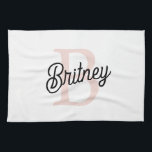 Modern Personlig Monogram och Namn Pastel Rosa Kökshandduk<br><div class="desc">Vi presenterar vår moderna Personlig Monogram och Namn Pastel Rosa Kitchen Towel, en snyggt som kompletterar din köksdekoration. Den här kökshandduken har en contemporary som är utformad i mjuk pastellform, personlig med ditt monogram och namn för en anpassningsbar. Perfekt för torkning av diskar, torkning av motordrivna enheter eller som dekorativ...</div>