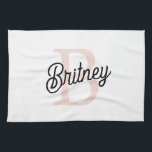 Modern Personlig Monogram och Namn Pastel Rosa Kökshandduk<br><div class="desc">Vi presenterar vår moderna Personlig Monogram och Namn Pastel Rosa Kitchen Towel, en snyggt som kompletterar din köksdekoration. Den här kökshandduken har en contemporary som är utformad i mjuk pastellform, personlig med ditt monogram och namn för en anpassningsbar. Perfekt för torkning av diskar, torkning av motordrivna enheter eller som dekorativ...</div>