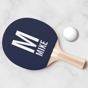 Modern Personlig Monogram och Namn Pingisracket